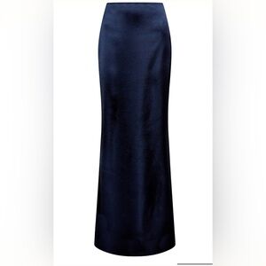 NAVY SATIN LOW RISE MAXI SKIRT UK size 8/ US 4